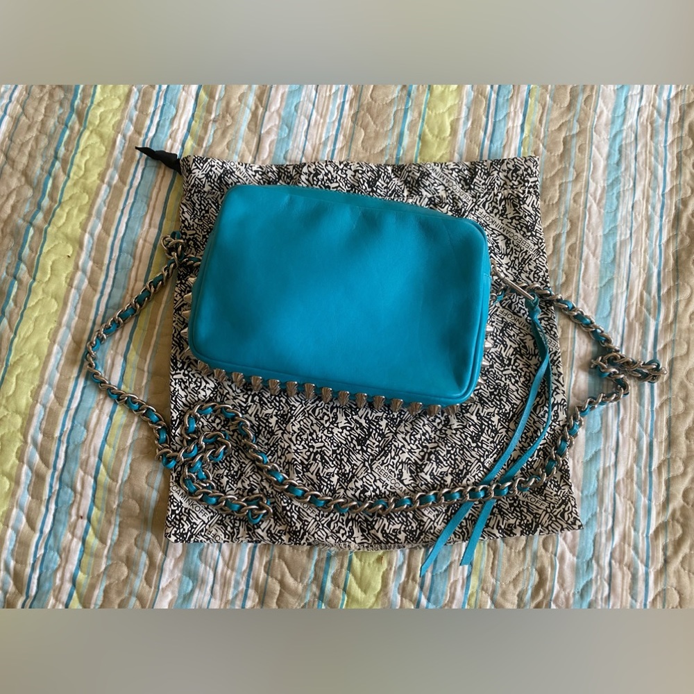 Rebecca Minkoff Studded Turquoise Crossbody Leather Bag